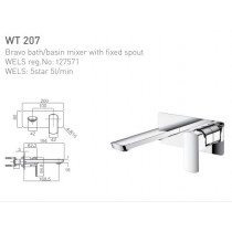 ECT Bravo Bath/Basin Mixer with Fixed Spout 
